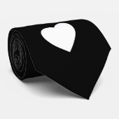 白黒愛ハートの設計 ネクタイ (ロール)