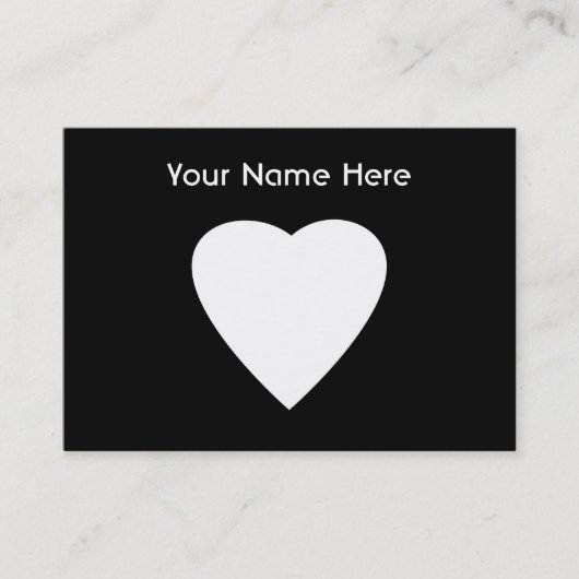 白黒愛ハートの設計 名刺 (正面)