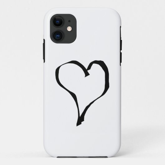白黒愛ハートの設計 Case-Mate iPhoneケース (裏面)