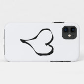 白黒愛ハートの設計 Case-Mate iPhoneケース (裏面(横))