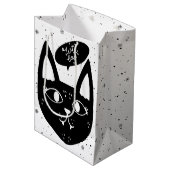 白黒愛北欧ことわざ ミディアムペーパーバッグ (正面アングル)