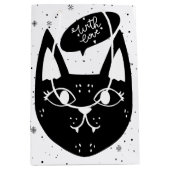 白黒愛北欧ことわざ ミディアムペーパーバッグ (正面)