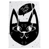 白黒愛北欧ことわざ ミディアムペーパーバッグ (裏面)