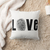 白黒愛指紋 クッション (ブランケット)