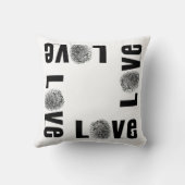 白黒愛指紋 クッション (裏面)