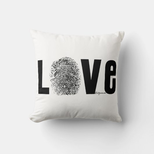 白黒愛指紋 クッション (正面)