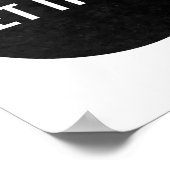 白黒感動的で放す ポスター (角)