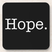 白黒感動的な希望の引用文のテンプレート コースター (正面)