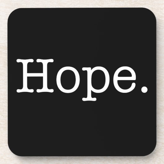 白黒感動的な希望の引用文のテンプレート コースター (正面)