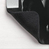 白黒感動的な犬の写真 マウスパッド (コーナー)