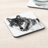 白黒感動的ウルフアイズ コースター (左側)