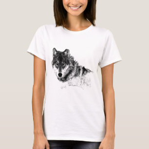 白黒感動的ウルフアイズ Tシャツ