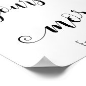 白黒感動的ラブ引用文タイポグラフィ ポスター (角)