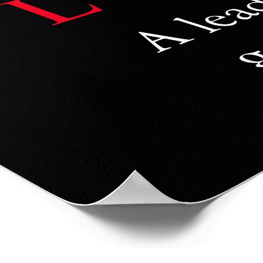 白黒感動的リーダーシップ・ウルフ ポスター (角)