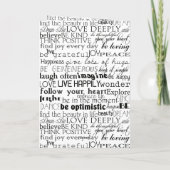 白黒感動的ワーズクリスマス カード (裏面)