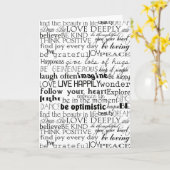 白黒感動的ワーズクリスマス カード (黄色い花)