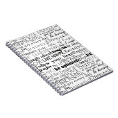 白黒感動的ワーズクリスマス ノートブック (右側)