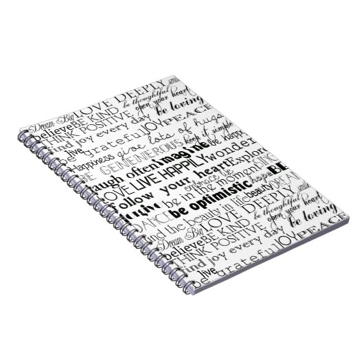 白黒感動的ワーズクリスマス ノートブック (右側)