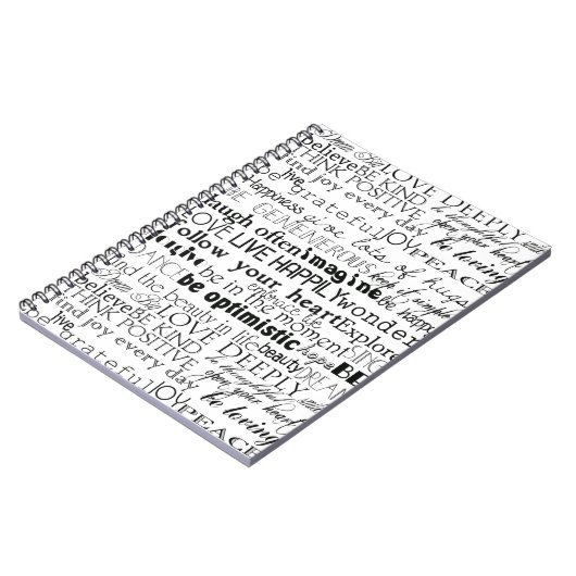 白黒感動的ワーズクリスマス ノートブック (左側)