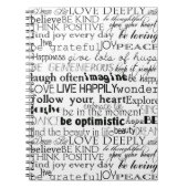 白黒感動的ワーズクリスマス ノートブック (正面)