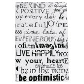 白黒感動的ワーズクリスマス ミディアムペーパーバッグ (正面)