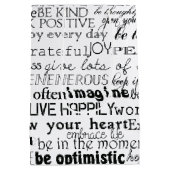 白黒感動的ワーズクリスマス ミディアムペーパーバッグ (裏面)