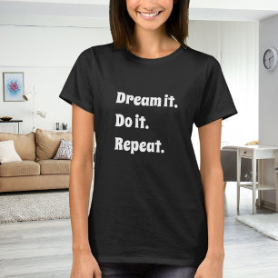 白黒感動的引用文は夢を見る Tシャツ