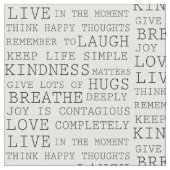 白黒感動的引用文 ファブリック (クローズアップ)