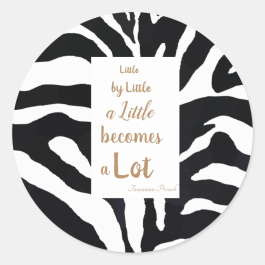 白黒感動的引用文。 ラウンドシール (正面)