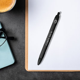 白黒感動的引用文 黒ボールペン