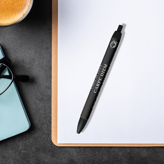 白黒感動的引用文 黒ボールペン