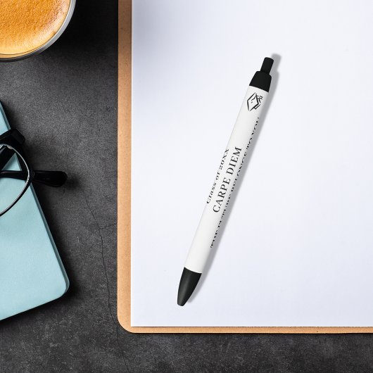 白黒感動的引用文 黒ボールペン