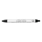 白黒感動的引用文 黒ボールペン (正面)