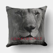 白黒感動的自信ライオン クッション (裏面)