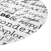 白黒感動的語 カッティングボード (角)