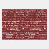 白黒感動的語 ラッピングペーパーシート (正面3)