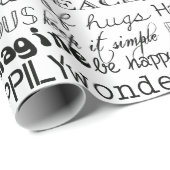 白黒感動的語 ラッピングペーパー (ロールコーナー)