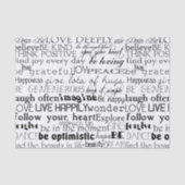 白黒感動的語 薄葉紙 (正面)