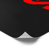 白黒成功バスケットボールポスター ポスター (角)