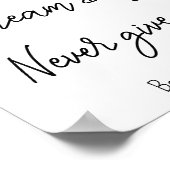 白黒成功引用文ワーク懸命ジム ポスター (角)