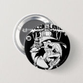 白黒戦いの岬が付いている緑のランタン 缶バッジ (正面&裏面)