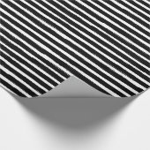 白黒手描きの水彩画は縞で飾ります ラッピングペーパー (角)