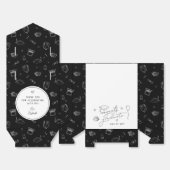 白黒手描きパーソナライズされた卒業 フェイバーボックス (見開き)