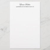 白黒手書きエレガントミニマルスタイリッシュリスト 便箋