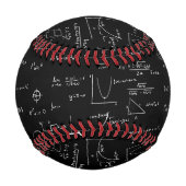 白黒手書き数式アカデミック 野球ボール (正面)