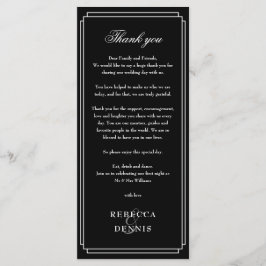 白黒披露宴サンキュー座席表 メニュー