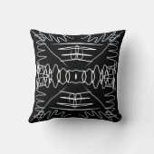 白黒抽象デザイン クッション (裏面)