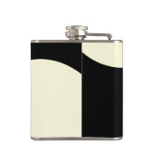 白黒抽象デザイン フラスク (裏面)