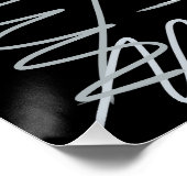 白黒抽象デザイン ポスター (コーナー)