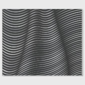 白黒抽象デザイン ラッピングペーパー (フラット)